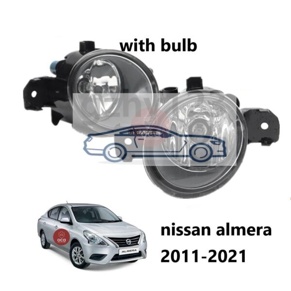 (พร้อมหลอดไฟ) ไฟตัดหมอกกันชนหน้า สําหรับ nissan almera 2011 2012 2013 2014 2015 2016 2017 2018 2019 2020 2021