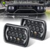 ไฟหน้า LED ทรงสี่เหลี่ยมผืนผ้า สําหรับ Jeep Wrangler YJ Cherokee XJ 1 คู่