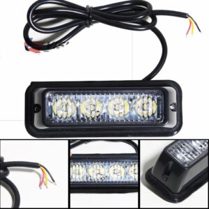 ไฟฉุกเฉินไฟไซเรน 4LED 4จุด 1หลอด6W อเนกประสงค์ ไฟ17เสต็ป (สีแดง สีน้ำเงิน) 12V-24V