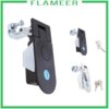 [FLAMEER] อุปกรณ์ล็อคแผงสลัก ปรับได้ สีดํา สําหรับ Motorhome Flush Lever