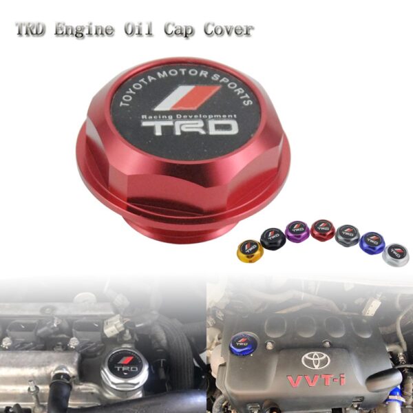 Trd ฝาครอบน้ํามันเครื่องยนต์ อลูมิเนียม สําหรับ PERODUA Myvi Alza TOYOTA Vios Camry AE101 Altis Collora