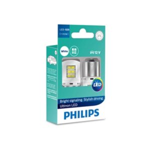 หลอดไฟสัญญาณ PHILIPS Ultinon led S25 P21w หลอดไฟรถยนต์ (สีขาว) ไส้เดียว