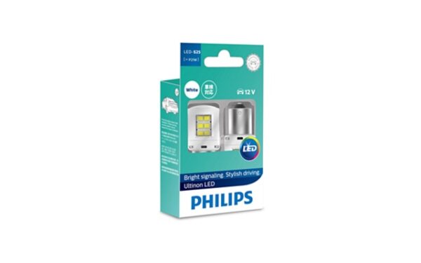 หลอดไฟสัญญาณ PHILIPS Ultinon led S25 P21w หลอดไฟรถยนต์ (สีขาว) ไส้เดียว