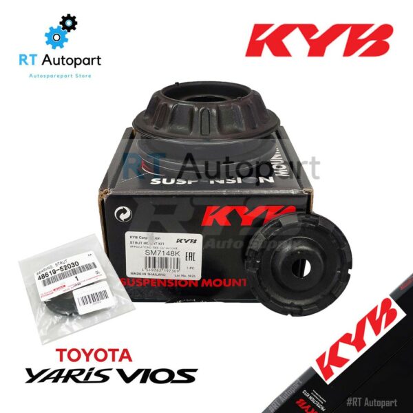 KYB เบ้าโช้คหน้า Toyota Vios Yaris NCP150 NSP152 ปี13-20 Ativ Sienta ปี16-22 / เบ้าโช๊คอัพหน้า เบ้าโช๊คหน้า / SM7148