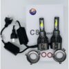 *ไฟหน้าLED 1คู่ LED C8 3สี ขั้ว H1 /H4 /H7 (H8/H9/H11) (9005/HB3) (9006/HB4) รับประกัน 15วัน 12V-24V