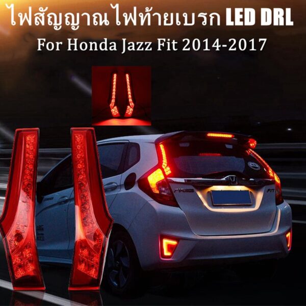 【คุณภาพสูง|ต้นฉบับ】ไฟท้ายกันชนตัดหมอกสําหรับ Honda Jazz Fit 2014-2017 Led Drl COD