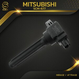 คอยล์จุดระเบิด MITSUBISHI MIRAGE ATTRAGE / 3A92  - SCM-677 - SURES- คอยล์หัวเทียนมิตซูบิชิ มิราจ แอททราจ 1832A057