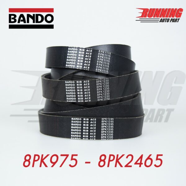 8PK BANDO RIB ACE สายพานหน้าเครื่อง BANDO 8PK 1380 1385 1395 1400 1440 1475 1480 1485 1490 1530 1535 1560 1590