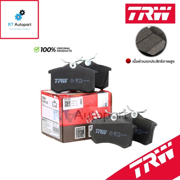 TRW ผ้าดิสเบรกหลัง MG ZS เครื่อง1.5 ปี18-22 MG5 MG 5 ปี15-2 * รุ่นTurbo เท่านั้น * ATEC / ผ้าเบรก ผ้าเบรค / GDB1330AT