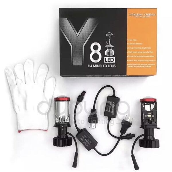 1คู่ หลอดไฟรถยนต์ LED Y8 ของแท้ รับประกัน 1 ปี สินค้ามีพร้อมส่ง ขั้ว H4