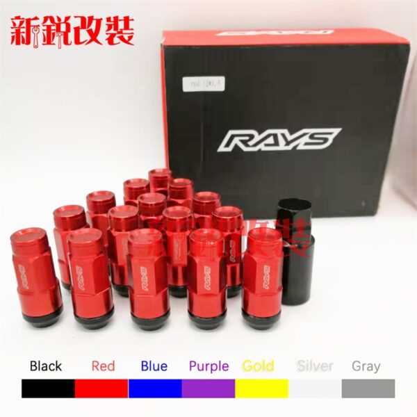 rays' น็อตล้อเหล็กรถยนต์ น็อตล้อรถ น็อตล้อแต่ง น็อตล้อ1.5 ตัวใหม่ เกลียว 2ชั้น 2in1/ชุด20/ 1.5