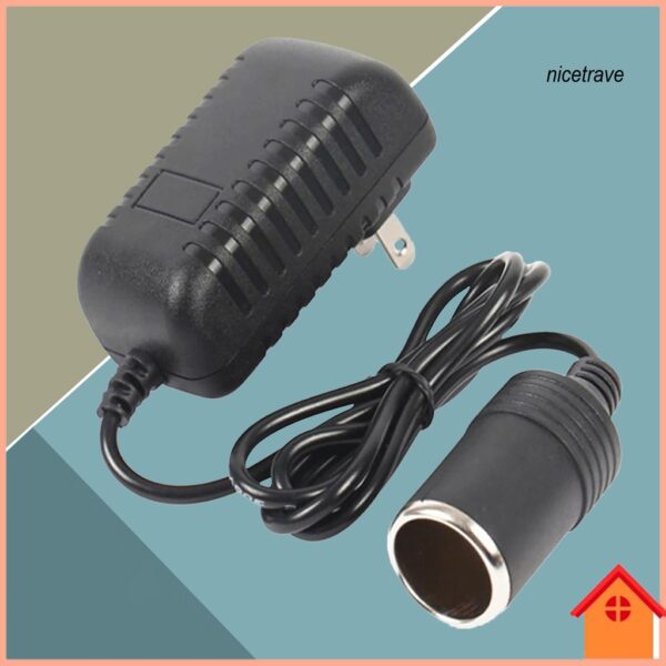 [Ni] อะแดปเตอร์ซ็อกเก็ตแปลงที่จุดบุหรี่ 220V To 12V ขนาดพกพาสําหรับรถยนต์