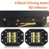 Super Bright 9D 80W Led Work Light 12V 5" Flood Driving Beam Strobe Led Light Bar 24V DRL for Trucks 4x4 ATV Helmet