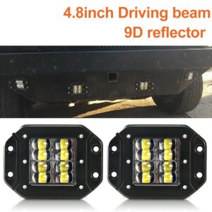 Super Bright 9D 80W Led Work Light 12V 5" Flood Driving Beam Strobe Led Light Bar 24V DRL for Trucks 4x4 ATV Helmet