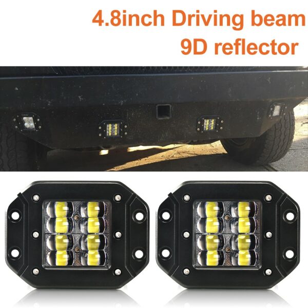 Super Bright 9D 80W Led Work Light 12V 5" Flood Driving Beam Strobe Led Light Bar 24V DRL for Trucks 4x4 ATV Helmet