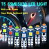 หลอดไฟ T5 LED W3W W1.2W Canbus 3030 3SMD 12V 3W สําหรับติดแดชบอร์ดรถยนต์