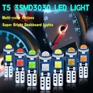 หลอดไฟ T5 LED W3W W1.2W Canbus 3030 3SMD 12V 3W สําหรับติดแดชบอร์ดรถยนต์