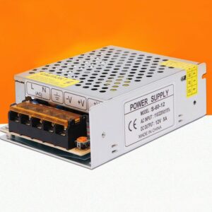 Switching Power Supply สวิตชิ่งเพาเวอร์ซัพพลาย 12V 5A 60W(สีเงิน)