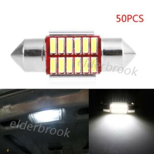 EDB* 1Pc 31mm 4014 12SMD C5W LED Canbus Festoon Dome Lamp Car License Plate Light