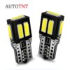 หลอดไฟ LED W5W T10 7020 Chips 7 SMD 194 501 สีขาว สําหรับติดป้ายทะเบียนรถยนต์ 1 ชิ้น