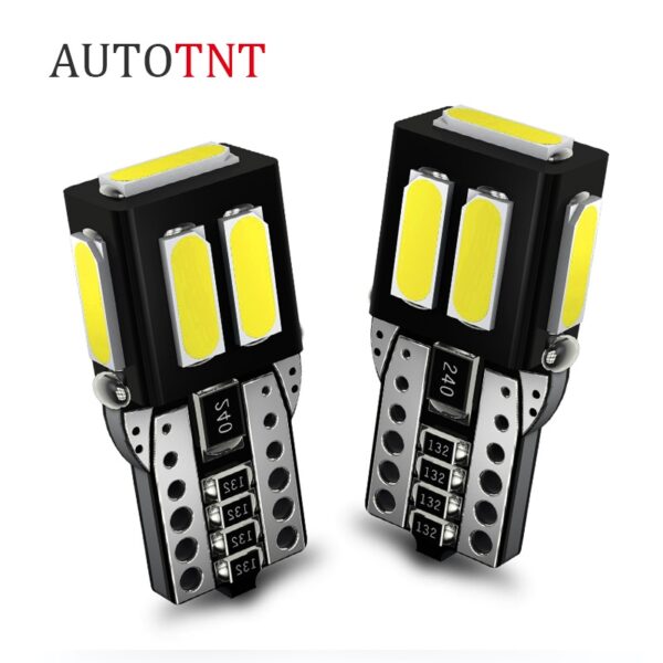 หลอดไฟ LED W5W T10 7020 Chips 7 SMD 194 501 สีขาว สําหรับติดป้ายทะเบียนรถยนต์ 1 ชิ้น