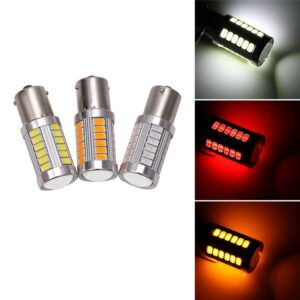 OM ไฟรถยนต์ LED 1156 พลังงานต่ำ 33-SMD 5630 5730 12V BA15S P21W อุปกรณ์สำหรับรถยนต์