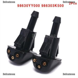 (ds) หัวฉีดสเปรย์ที่ปัดน้ําฝนกระจกหน้ารถยนต์ สําหรับ hyundai kia 98630 y 0003 k 2 ชิ้น