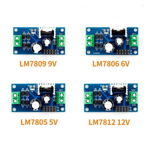 POWER Lm7805 Lm7806 Lm7809 Lm7812 Dc / Ac โมดูลเพาเวอร์ซัพพลายควบคุมแรงดันไฟฟ้า 5 V 6V 9V 12V Output Max 1 . 2 A