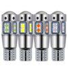 หลอดไฟท้ายรถยนต์ 12-24v Canbus LED 3030 10SMD T10 W5W 194 LED 12V 2 ชิ้น