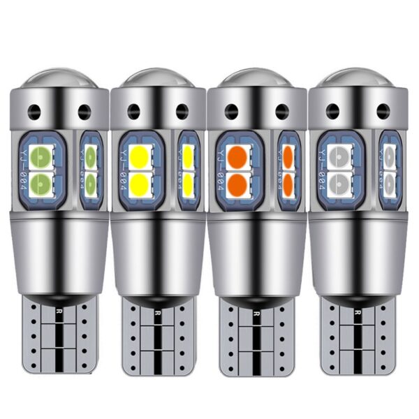 หลอดไฟท้ายรถยนต์ 12-24v Canbus LED 3030 10SMD T10 W5W 194 LED 12V 2 ชิ้น