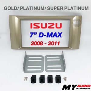 หน้ากาก 7” ISUZU D-MAX ปี 2008-2011  มีสีดำ/บรอนซ์/ทอง