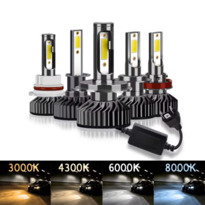 หลอดไฟตัดหมอกรถยนต์ LED 10000LM H4 H7 H3 H11 H8 H1 9006 Hb2 9005 Hb3 Hb4 H27 880 12V 60W 1 คู่