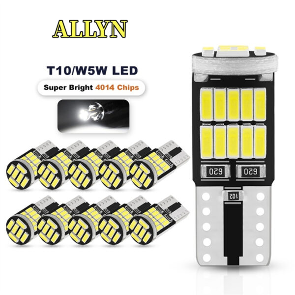 หลอดไฟ T10 LED 26SMD W5W WY5W 194 168 4014 12V คุณภาพสูง สําหรับติดรถยนต์ รถจักรยานยนต์