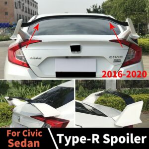 สปอยเลอร์หลังคารถยนต์ คาร์บอนไฟเบอร์ สําหรับ Honda Civic Sedan 2016 2017 2018 2019 2020