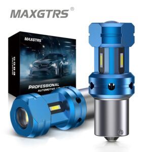 Maxgtrs หลอดไฟเลี้ยว LED DRL Canbus P21W 1156 BA15S 1157 BAY15D P21 5W LED T20 7440 W21W 7443 W21 5W 3157 สําหรับรถยนต์ 2 ชิ้น