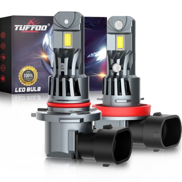 Tuffoo หลอดไฟตัดหมอก LED 1:1 H11 9005 9006 9012 H8 H9 H16 6000K สีขาว 2 ชิ้น