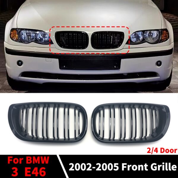 ตะแกรงหม้อน้ํากันชนหน้ารถยนต์ สําหรับ BMW E46 3 Series 2002 2003 2004 2005