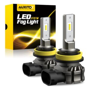 Auxito หลอดไฟตัดหมอก LED H11 H8 H10 6000LM H16 5202 880 DRL 6500K สีขาว สําหรับรถยนต์ 2 ชิ้น