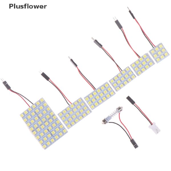 Plusflower แผงไฟ Led 5050 T10 Ba9S 12V 5W สีขาว สําหรับภายในรถยนต์