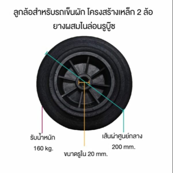 @ ล้อ รถเข็น ผัก ผลไม้ ขนาด 8 นิ้ว ล้อ ไนลอน