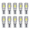 หลอดไฟสัญญาณ Led W5W T10 501 194 5630 6SMD 6000K 12V สีขาว สําหรับติดตกแต่งภายในรถยนต์