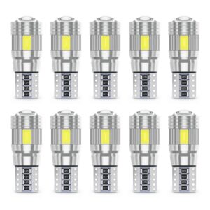 หลอดไฟสัญญาณ Led W5W T10 501 194 5630 6SMD 6000K 12V สีขาว สําหรับติดตกแต่งภายในรถยนต์