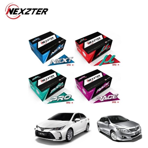 NEXZTER ผ้าเบรค TOYOTA ALTIS โตโยต้า อัลติส NEXT MU PRO RACE SPEC