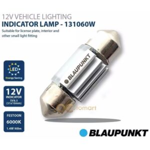 BLAUPUNKT หลอดไฟห้องโดยสาร FESTOON 31 MM. LED 12V INDICATOR LAMP 6000K 131060W [1 หลอด]