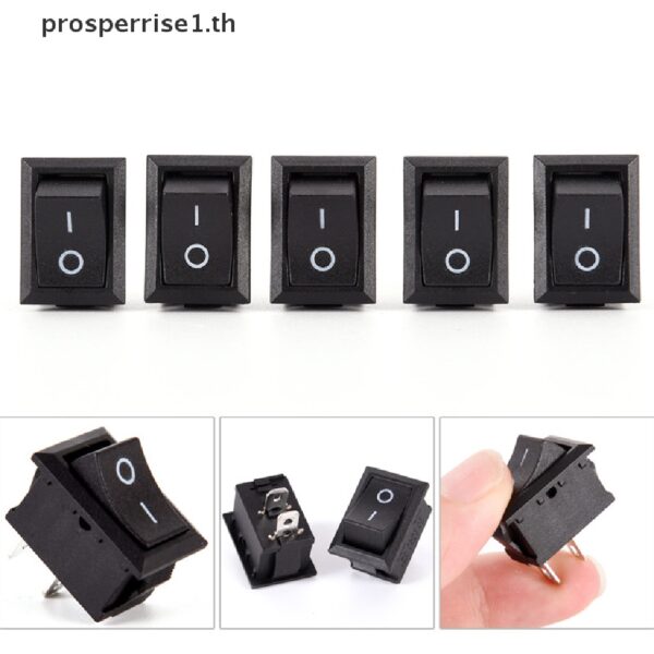 [PPTH] สวิตช์โยกเปิด ปิด 2 Pin 12V ทรงกลม สําหรับรถยนต์ เรือ 10 ชิ้น