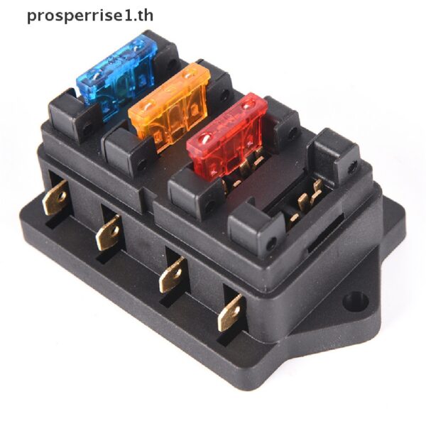 [PPTH] กล่องฟิวส์วงจร ATO Blade 12V 24V+4 ทาง 4 ทาง สําหรับรถยนต์ [MOTOR]