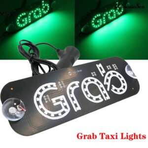 [ADS]♧Mjjc หลอดไฟ LED 12V GRAB Taxi UBER LIBER LYFT สําหรับติดป้ายโฆษณา