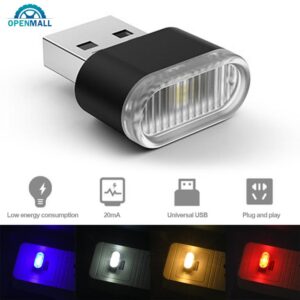 Openmall โคมไฟนีออน LED USB ขนาดเล็ก สําหรับตกแต่งภายในรถยนต์ R8S9