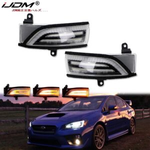 Ijdm ไฟเลี้ยวไดนามิก LED ติดกระจกมองข้าง แบบเปลี่ยน สําหรับ Subaru WRX STI Forester Outback Impreza 2.0L Legacy Crosstrek OEM Part 84401AJ010 84401AJ000 2 ชิ้น