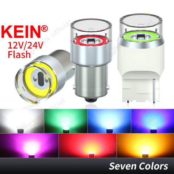 Kein ไฟแฟลช ไฟเลี้ยว Led 24V สําหรับรถบรรทุก 1156 1157 BAY15D BA15S G18 S25 T20 7440 7443 P21W W21W COB P21/5W